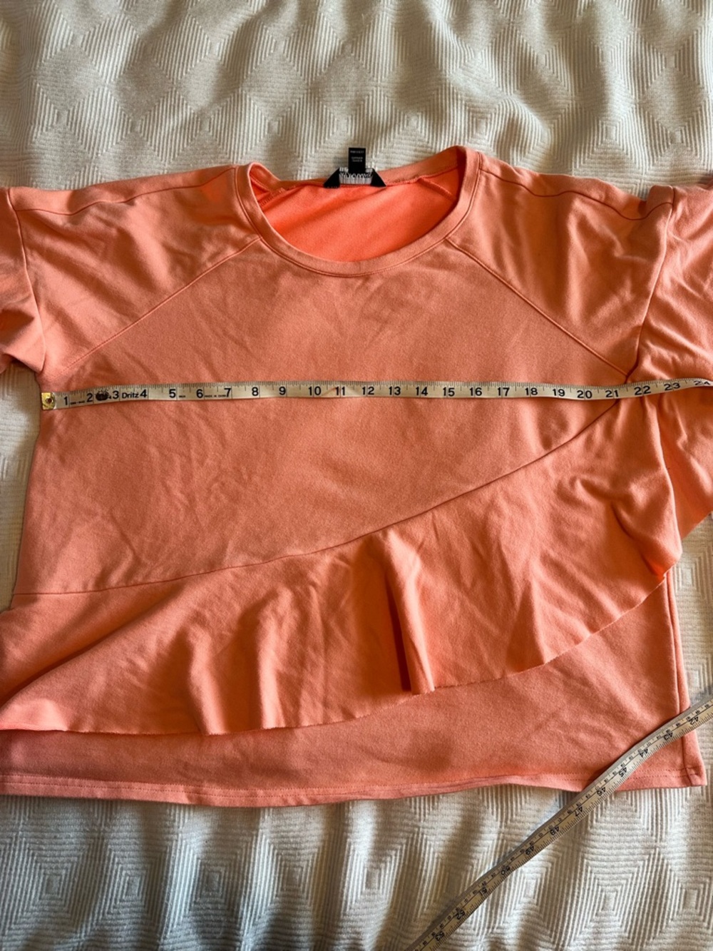 project RUNWAY Coral Ruffle Short-Sleeve Sweatshirt - Picture 5 of 8